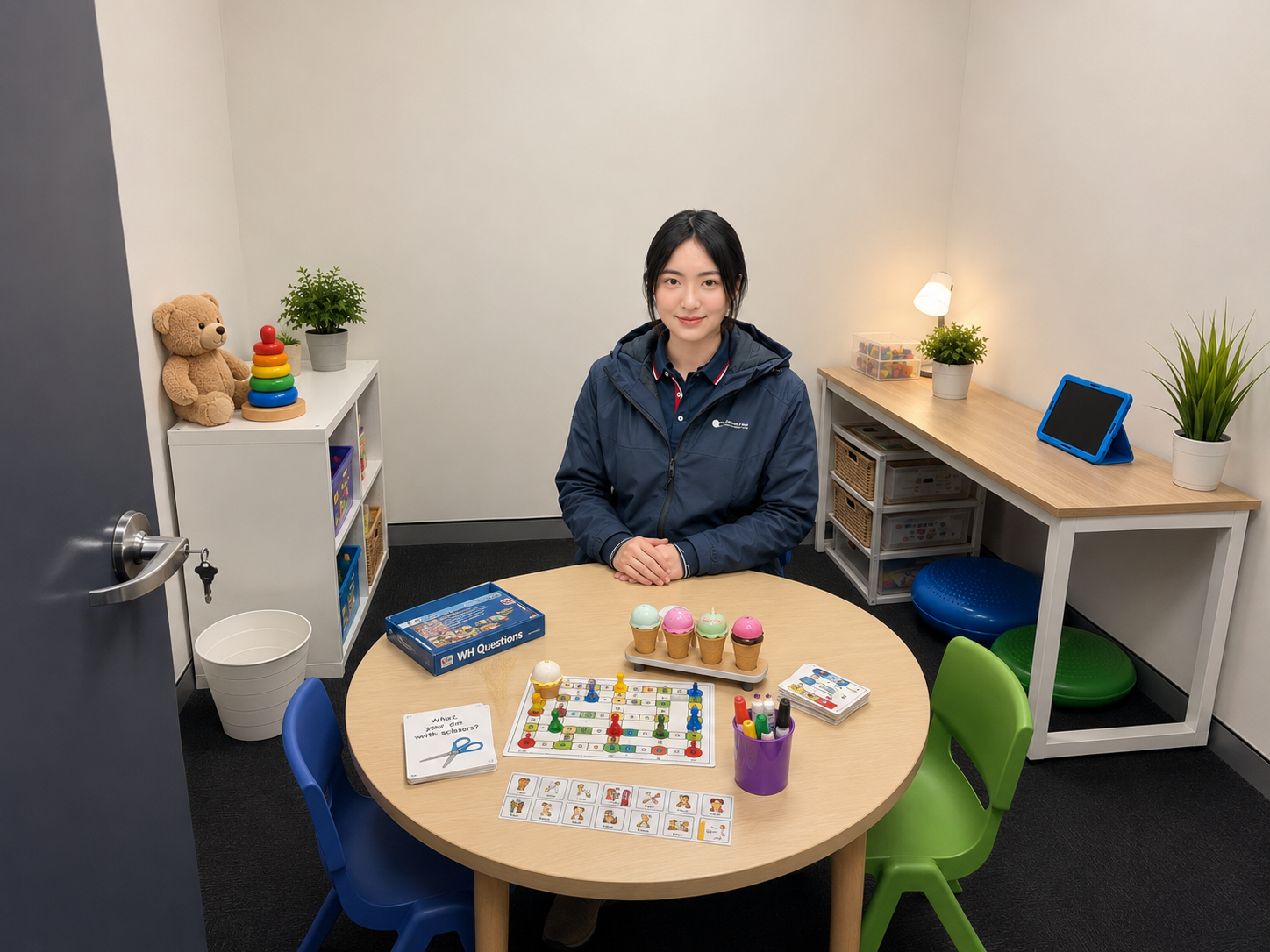 A Diversey Care therapy room set up for a paediatric session